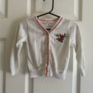 Janie and Jack White and Red Sweater with Sporty Stripes